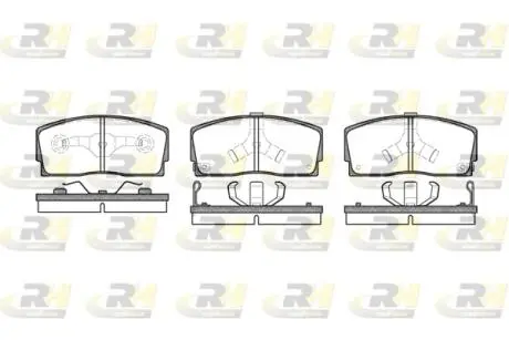 Тормозные колодки. к-кт. ROADHOUSE 225402 (фото 1)