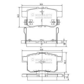 Тормозные колодки дисковые NIPPARTS N3614020