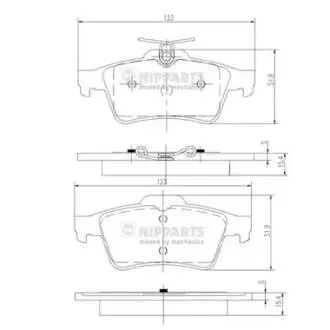 Тормозные колодки дисковые NIPPARTS N3613022