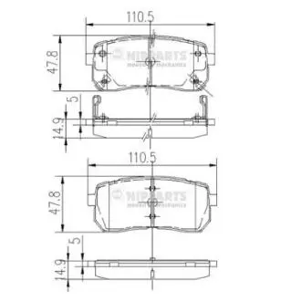 Тормозные колодки дисковые NIPPARTS N3610308