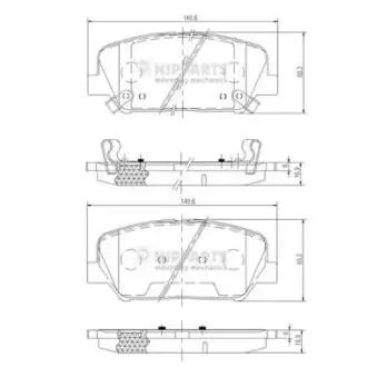 Тормозные колодки дисковые NIPPARTS N3600547