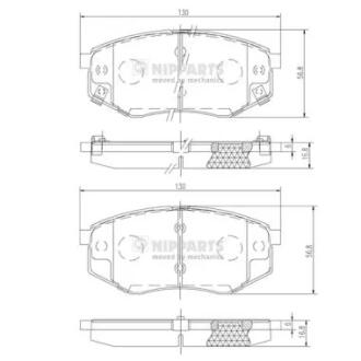 Тормозные колодки дисковые NIPPARTS N3600545
