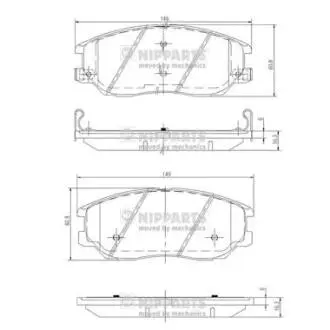 Гальмiвнi колодки дискові NIPPARTS J3600327