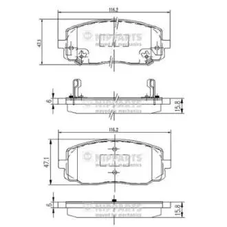 Гальмiвнi колодки дискові NIPPARTS J3600323