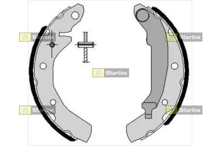 Гальмiвнi колодки. к-кт. STARLINE BC 07260