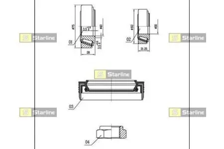 Підшипник колісний STARLINE LO 03430 (фото 1)