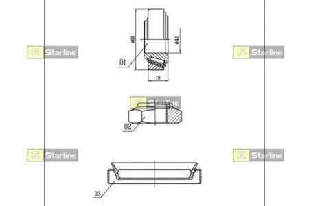 Подшипники ступицы колеса STARLINE LO 00919 (фото 1)