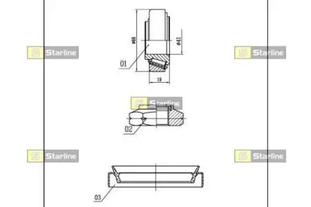 Подшипники ступицы колеса STARLINE LO 00918