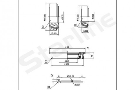 Подшипники ступицы колеса STARLINE LO 00523