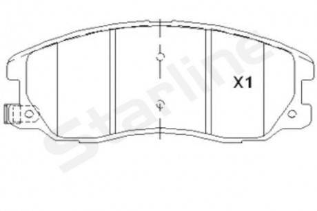 Гальмiвнi колодки. к-кт. STARLINE BD S852P