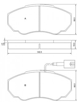 Тормозные колодки. к-кт. STARLINE BD S839P (фото 1)