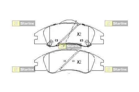 Гальмівні колодки дискові STARLINE BD S503
