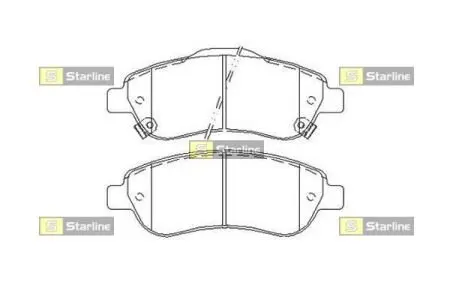 Тормозные колодки. к-кт. STARLINE BD S455
