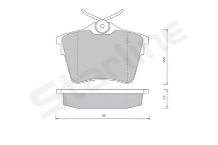 Тормозные колодки. к-кт. STARLINE BD S419