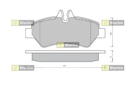 Гальмiвнi колодки. к-кт. STARLINE BD S423
