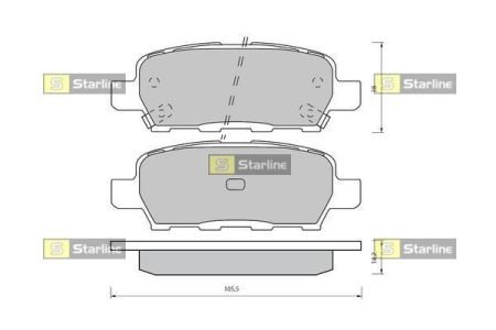 Тормозные колодки. к-кт. STARLINE BD S418