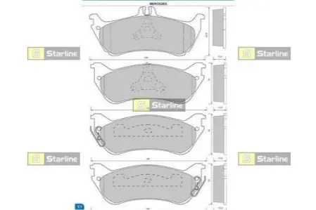 Гальмівні колодки дискові STARLINE BD S417 (фото 1)
