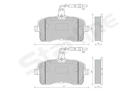 Гальмівні колодки дискові STARLINE BD S404 (фото 1)