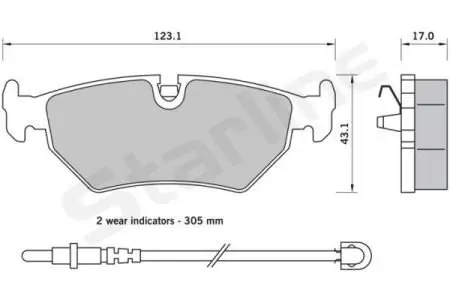 Гальмівні колодки дискові STARLINE BD S396