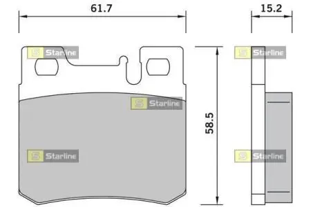 Тормозные колодки. к-кт. STARLINE BD S385