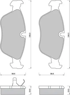 Тормозные колодки. к-кт. STARLINE BD S391 (фото 1)