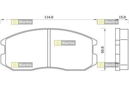 Тормозные колодки. к-кт. Starline STARLINE BD S350