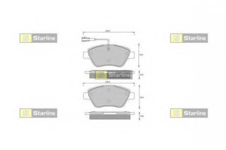 Тормозные колодки. к-кт. STARLINE BD S361