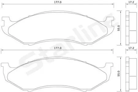 Тормозные колодки. к-кт. STARLINE BD S347