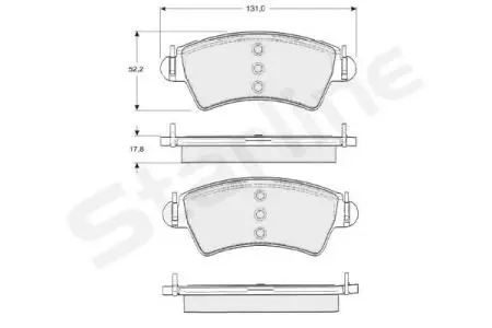 Тормозные колодки. к-кт. STARLINE BD S316