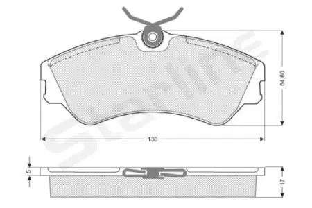 Гальмівні колодки дискові STARLINE BD S298