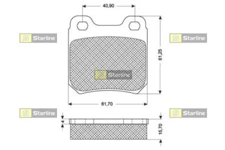 Фото 1 - тормозные колодки. к-кт. STARLINE BD S276 Тормозные колодки. к-кт. STARLINE BD S276 (фото 1)