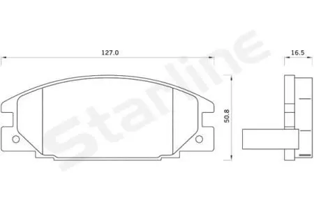 Тормозные колодки. к-кт. STARLINE BD S261