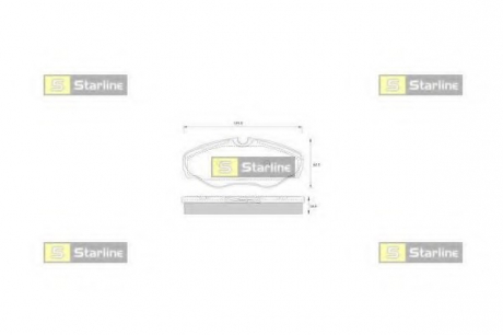 Тормозные колодки. к-кт. STARLINE BD S250