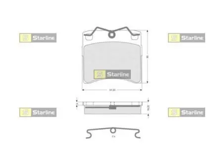 Тормозные колодки. к-кт. STARLINE BD S236