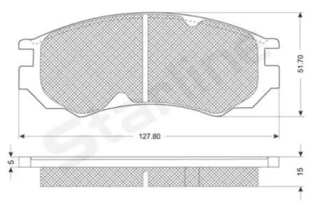 Фото 1 - тормозные колодки. к-кт. STARLINE BD S215 Тормозные колодки. к-кт. STARLINE BD S215 (фото 1)