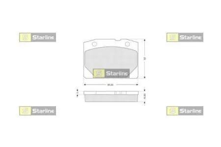 Тормозные колодки. к-кт. STARLINE BD S196 (фото 1)