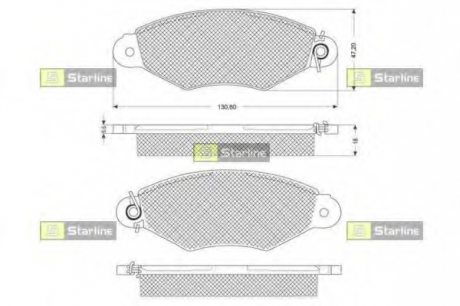 Гальмівні колодки дискові STARLINE BD S181