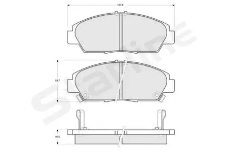 Фото 1 - тормозные колодки. к-кт. STARLINE BD S160 Тормозные колодки. к-кт. STARLINE BD S160 (фото 1)