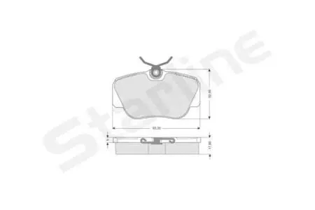 Тормозные колодки. к-кт. Starline STARLINE BD S155