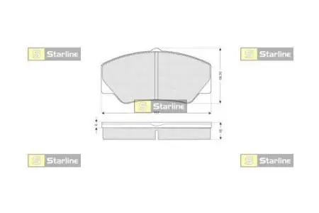 Тормозные колодки. к-кт. STARLINE BD S154