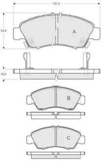 Гальмiвнi колодки. к-кт. STARLINE BD S151