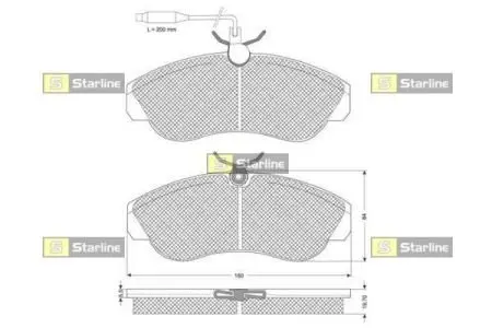 Гальмівні колодки дискові STARLINE BD S143 (фото 1)