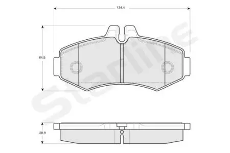 Гальмівні колодки дискові STARLINE BD S086