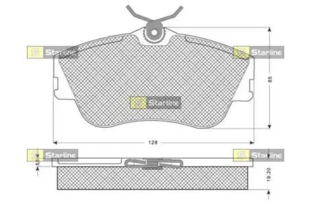Тормозные колодки. к-кт. STARLINE BD S074