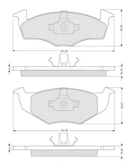 Тормозные колодки. к-кт. STARLINE BD S072 (фото 1)