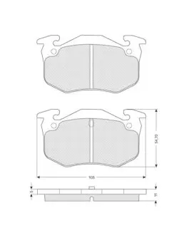 Тормозные колодки. к-кт. STARLINE BD S055