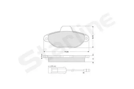 Фото 1 - тормозные колодки. к-кт. STARLINE BD S057 Тормозные колодки. к-кт. STARLINE BD S057 (фото 1)