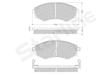 Тормозные колодки. к-кт. STARLINE BD S051