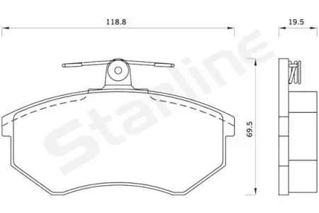 Гальмівні колодки дискові STARLINE BD S043