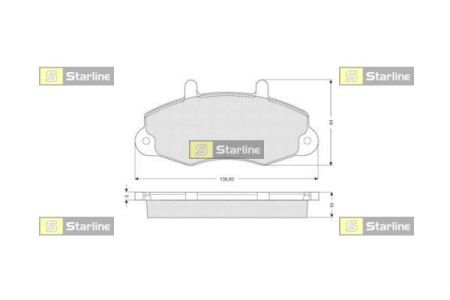 Тормозные колодки. к-кт. STARLINE BD S039 (фото 1)